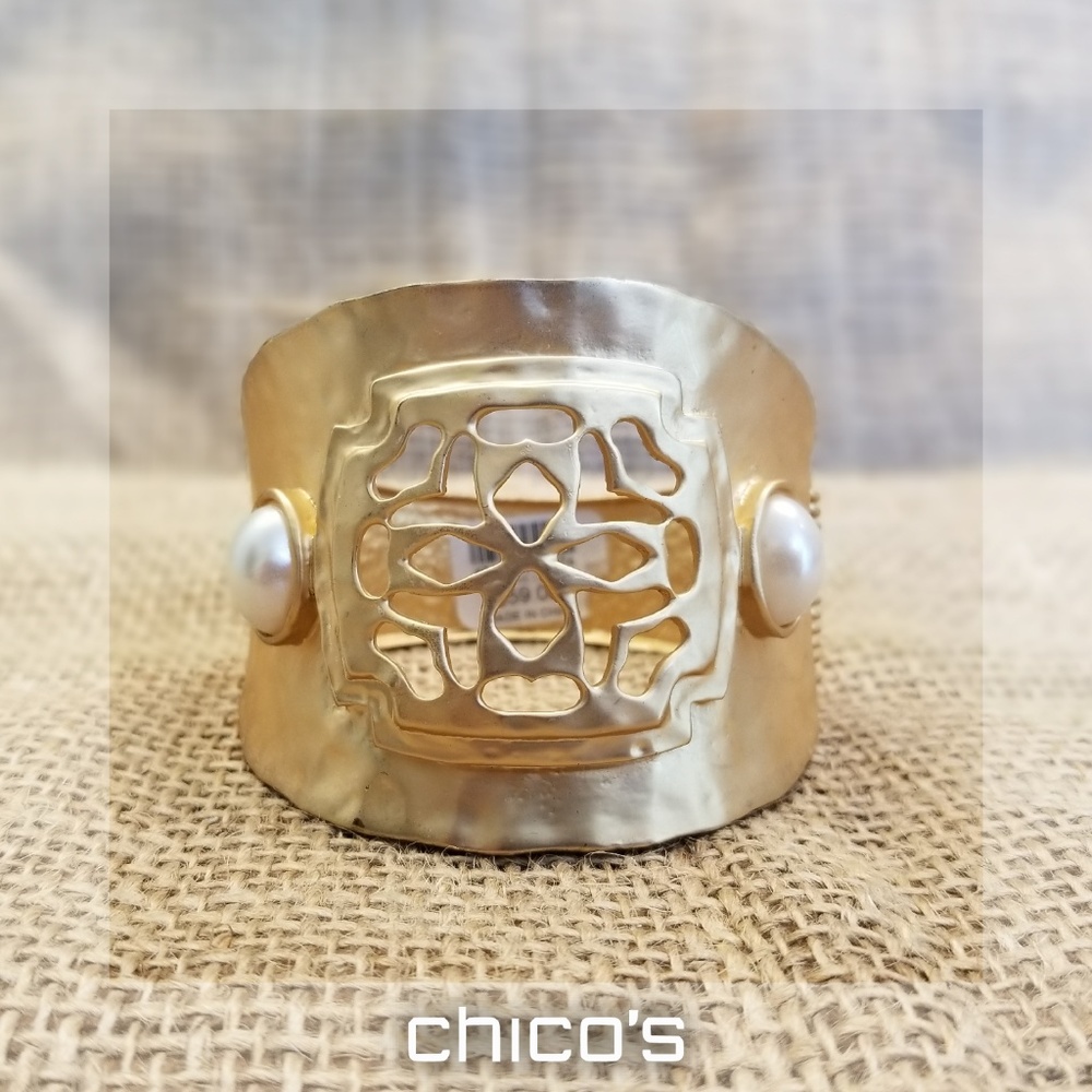 Vintage Chico's® Sophie Cuff Gold Bracelet NWT